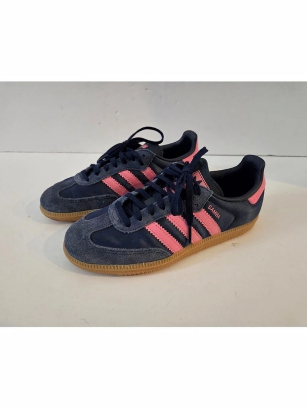 Adidas Samba OG Sneakers in Blue & Pink Kids Size 4